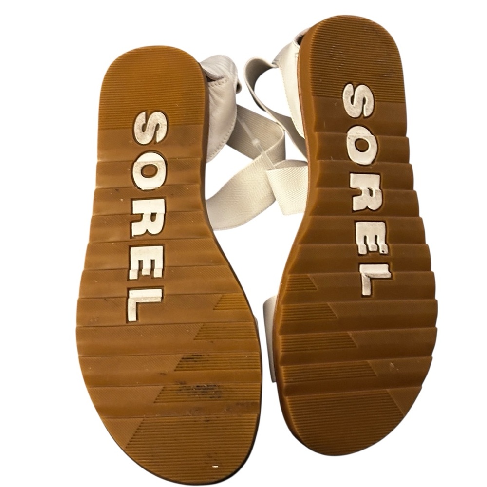 Sorel Ella Gladiator Sandals White size 7.5 EUC Leather Shoes - Picture 3 of 9